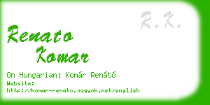 renato komar business card
