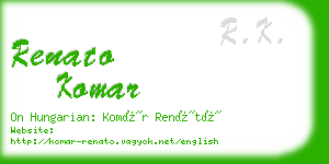 renato komar business card